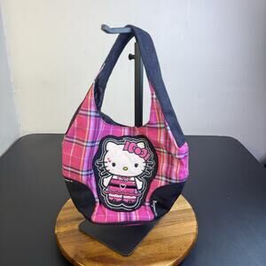 vintage 2007 hello kitty punk plaid mini bag